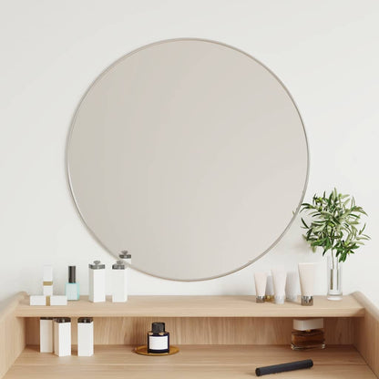 Specchio da Parete Argento Ø 60 cm Rotondo | homemem39