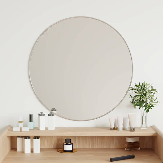 Specchio da Parete Argento Ø 60 cm Rotondo | homemem39