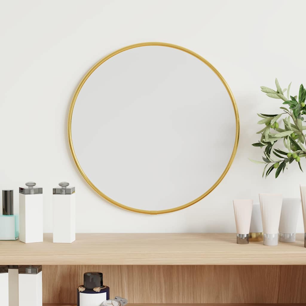 Specchio da Parete Dorato Ø 30 cm Rotondo | homemem39
