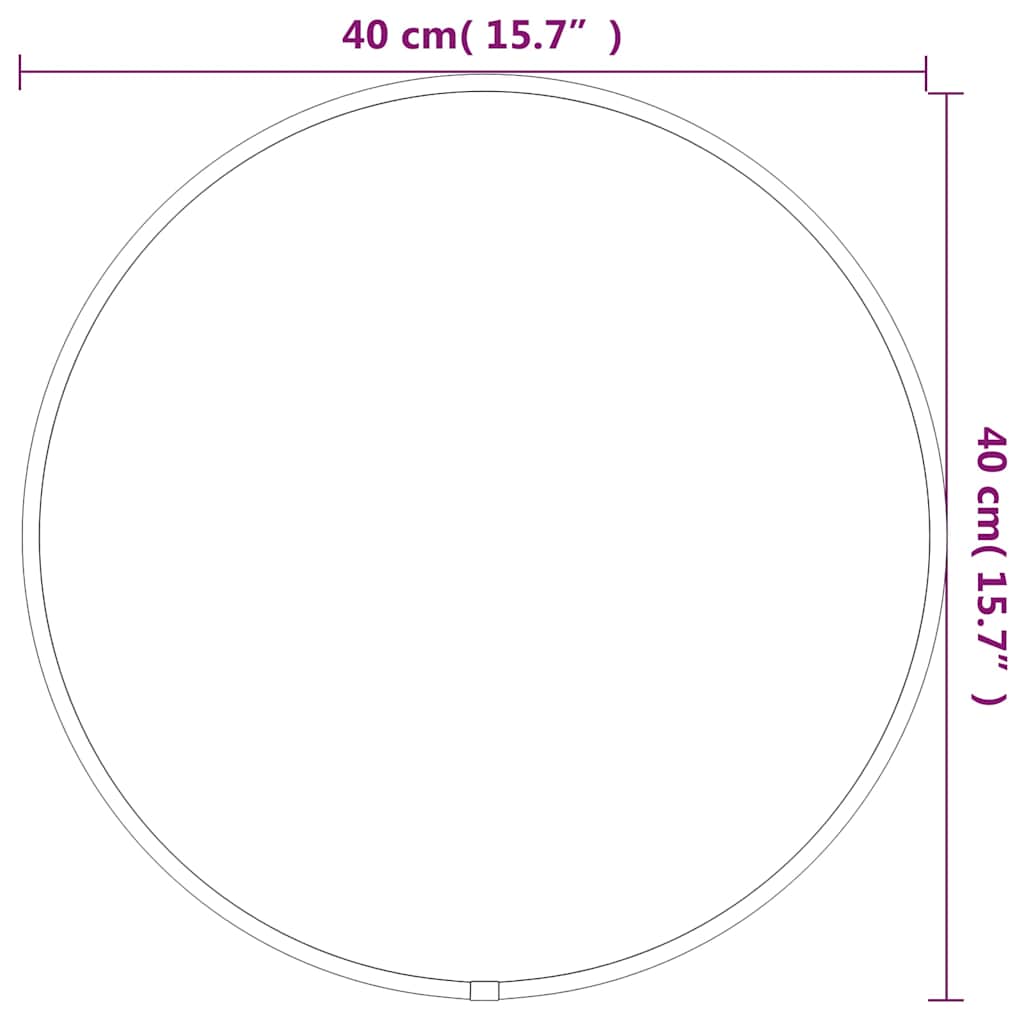 Specchio da Parete Dorato Ø 40 cm Rotondo | homemem39