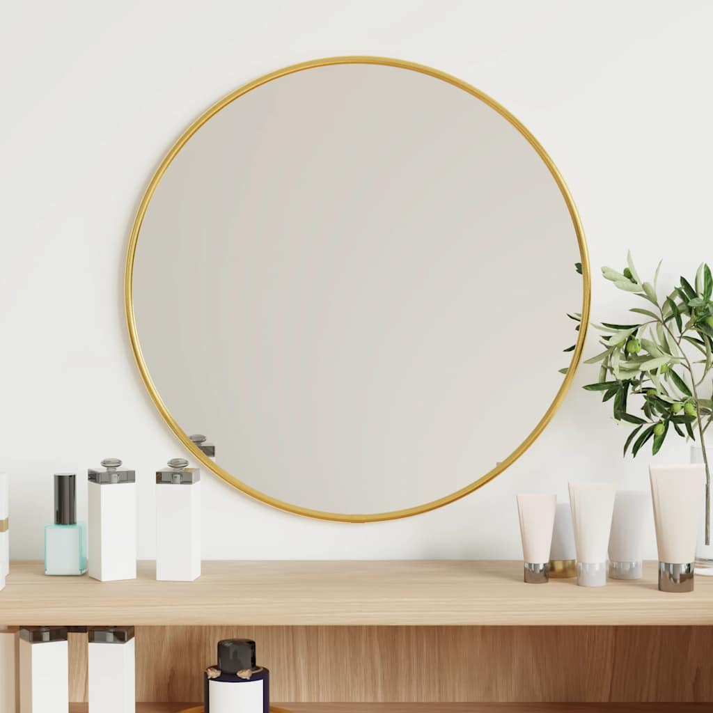 Specchio da Parete Dorato Ø 40 cm Rotondo | homemem39