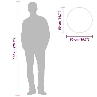 Specchio da Parete Dorato Ø 50 cm Rotondo