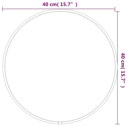 Specchio da Parete Nero Ø 40 cm Rotondo | homemem39