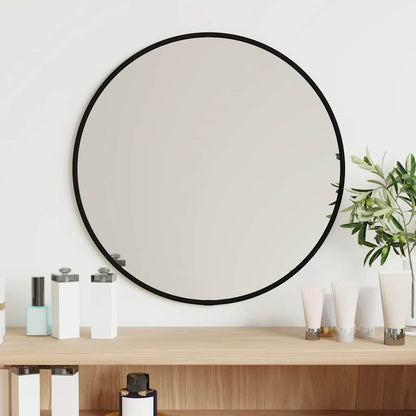 Specchio da Parete Nero Ø 40 cm Rotondo | homemem39