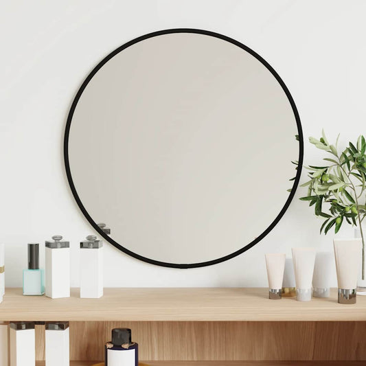 Specchio da Parete Nero Ø 40 cm Rotondo | homemem39