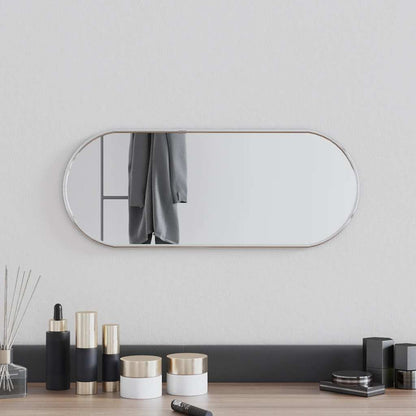Specchio da Parete Argento 50x20 cm Ovale - homemem39