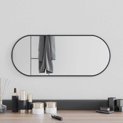 Specchio da Parete Nero 60x25 cm Ovale | homemem39