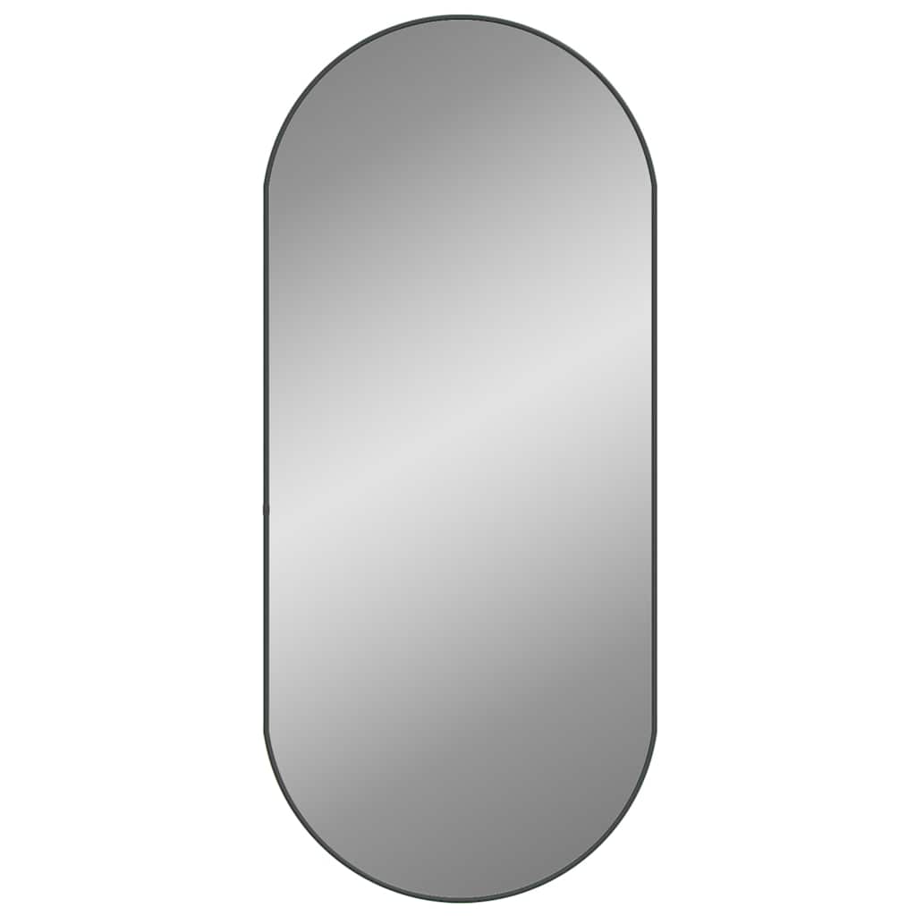 Specchio da Parete Nero 100x45 cm Ovale | homemem39