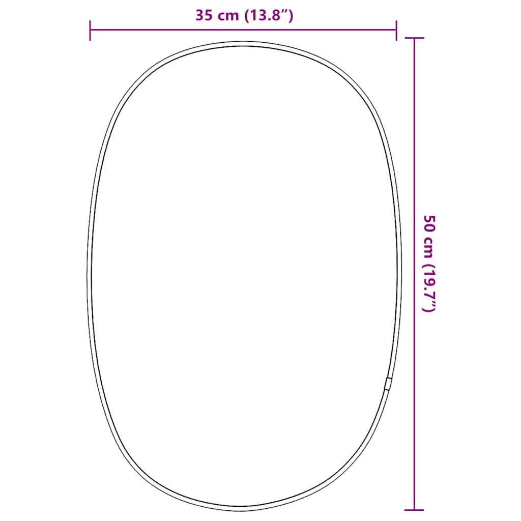 Specchio da Parete Dorato 50x35 cm | homemem39