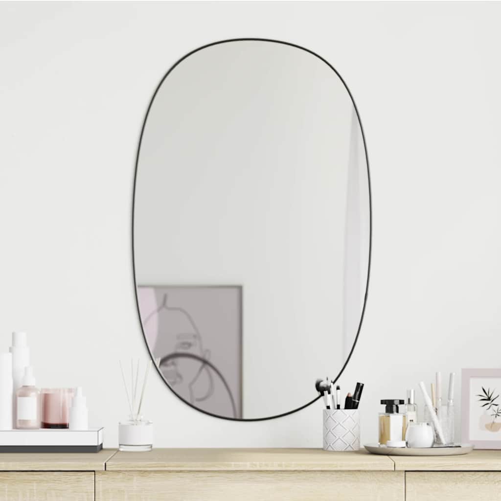 Specchio da Parete Nero 70x45 cm | homemem39