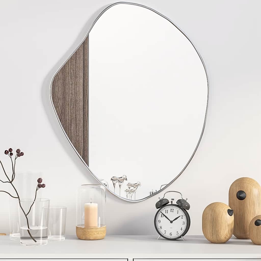 Specchio da Parete Argento 60x50 cm | homemem39