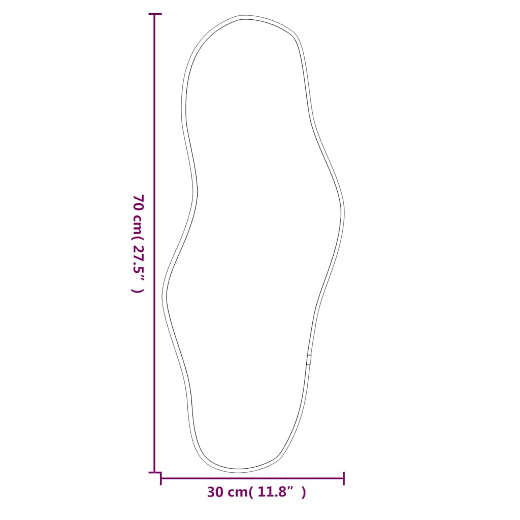 Specchio da Parete Argento 70x30 cm | homemem39