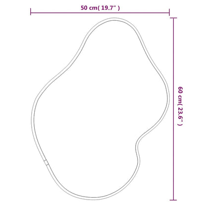 Specchio da Parete Argento 60x50 cm | homemem39