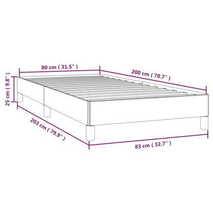 Giroletto senza Materasso Crema 80x200 cm in Tessuto