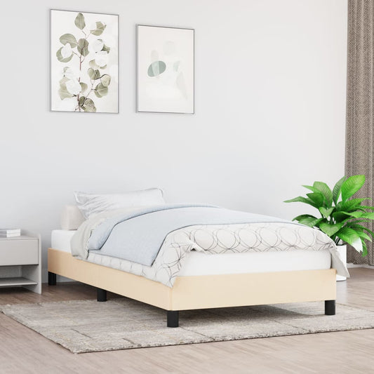 Giroletto senza Materasso Crema 80x200 cm in Tessuto