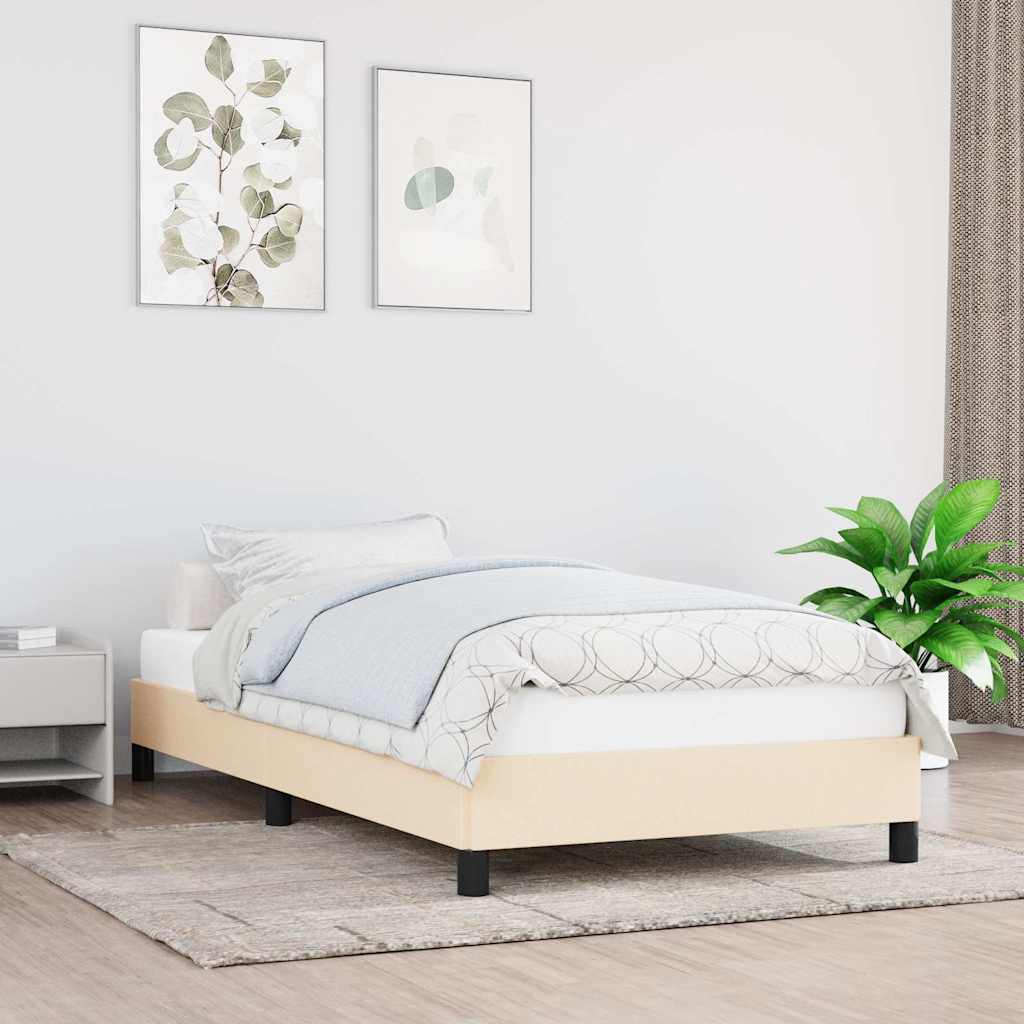 Giroletto senza Materasso Crema 80x200 cm in Tessuto