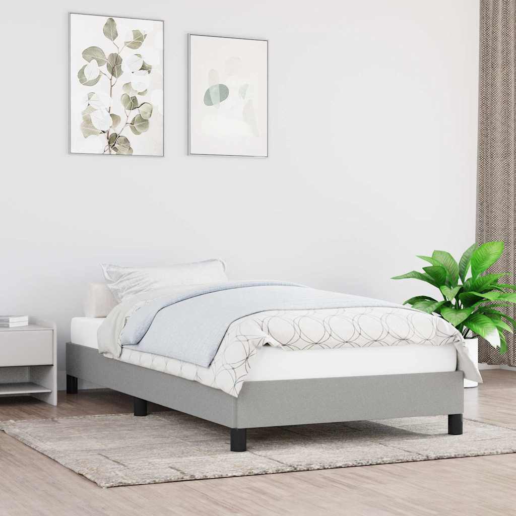 Giroletto senza Materasso Grigio Chiaro 90x190 cm Tessuto