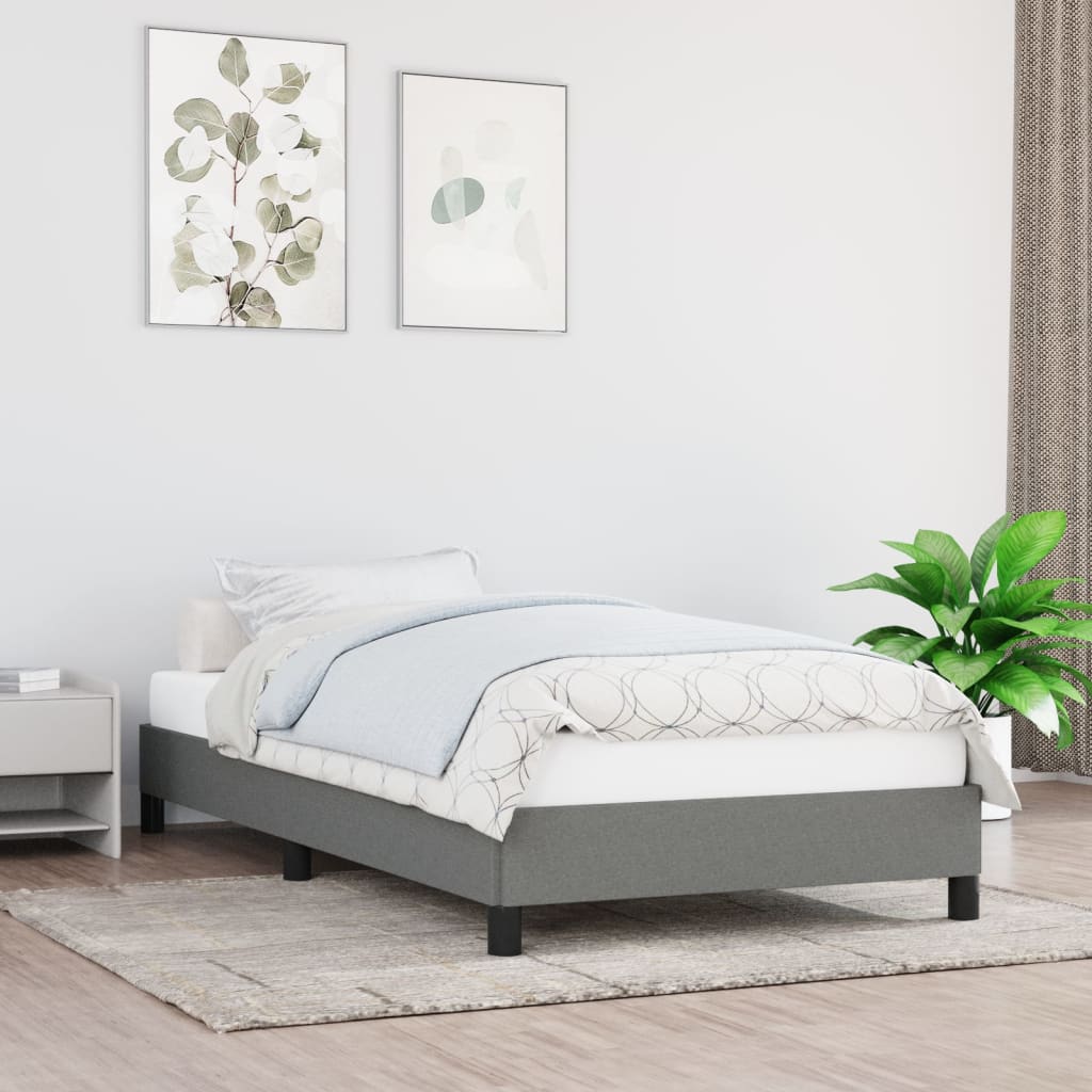 Giroletto senza Materasso Grigio Scuro 90x190 cm Tessuto | homemem39