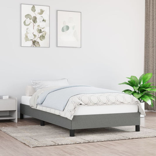 Giroletto senza Materasso Grigio Scuro 90x190 cm Tessuto | homemem39