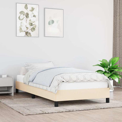 Giroletto senza Materasso Crema 90x190 cm in Tessuto