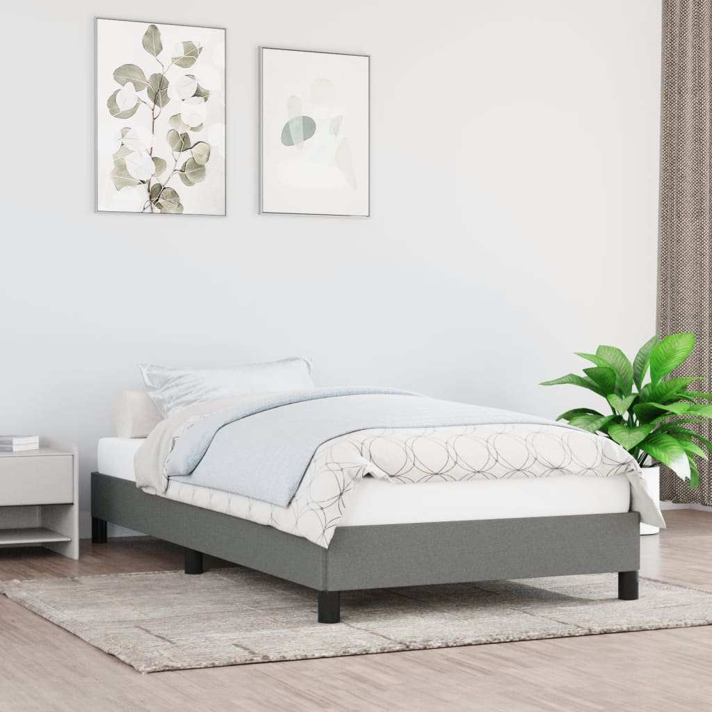 Giroletto senza Materasso Grigio Scuro 90x200 cm Tessuto | homemem39