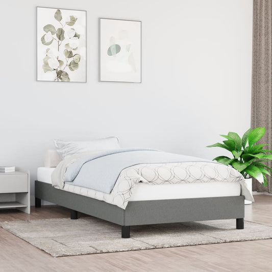 Giroletto senza Materasso Grigio Scuro 90x200 cm Tessuto | homemem39