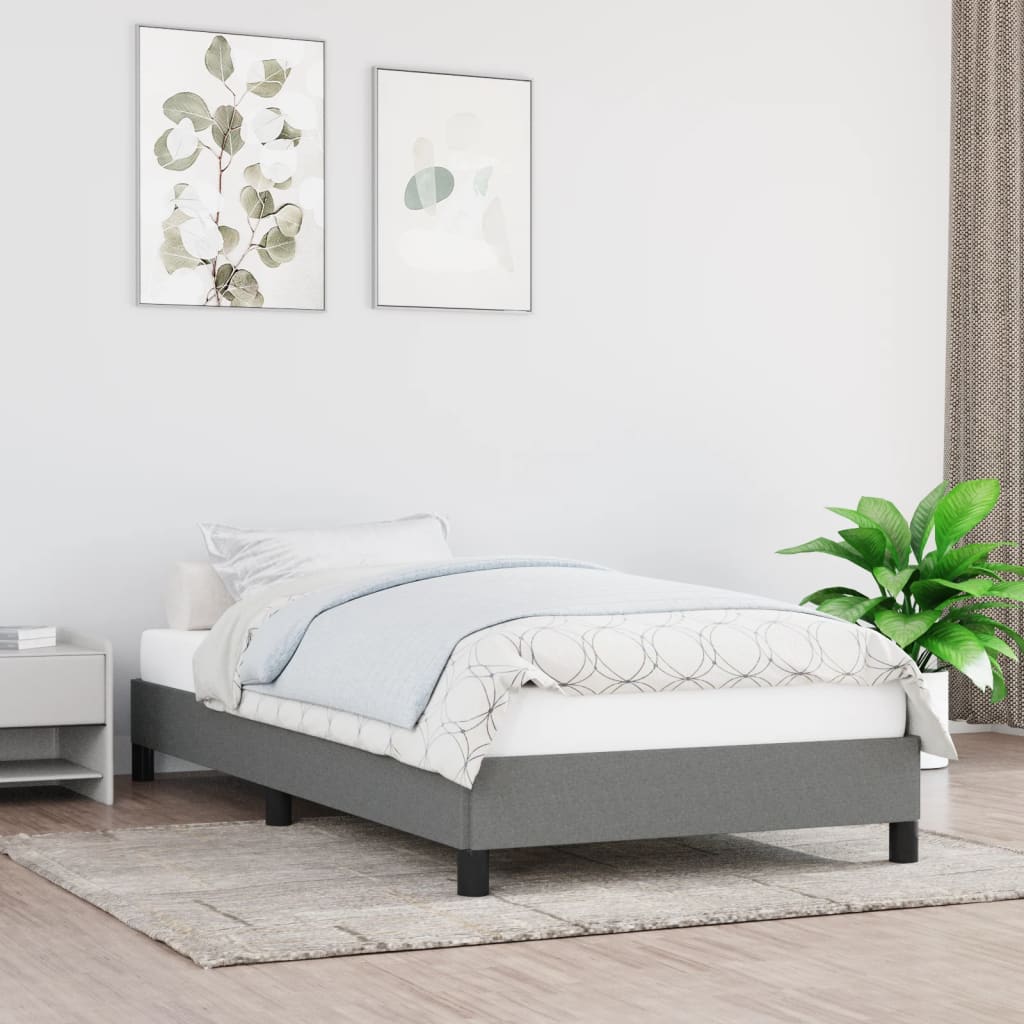 Giroletto senza Materasso Grigio Scuro 100x200 cm Tessuto | homemem39