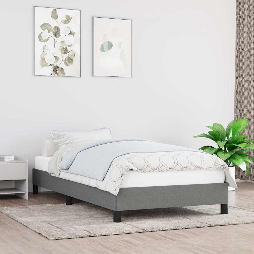 Giroletto senza Materasso Grigio Scuro 100x200 cm Tessuto