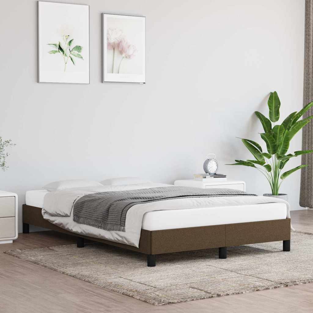 Giroletto senza Materasso Marrone Scuro 120x200 cm Tessuto
