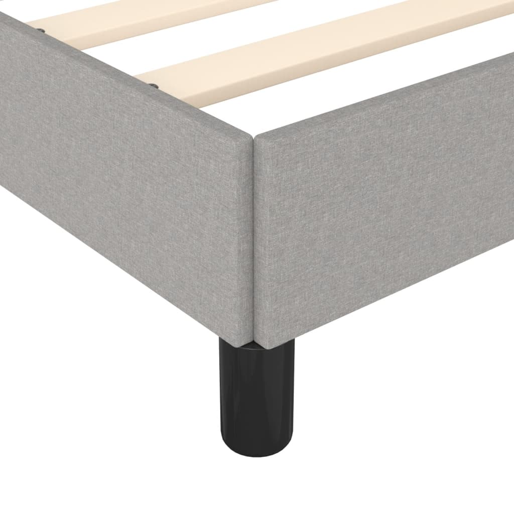 Giroletto senza Materasso Grigio Chiaro 140x190 cm Tessuto | homemem39