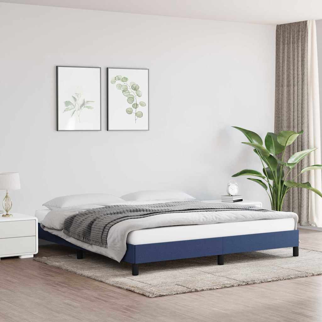 Giroletto senza Materasso Blu 180x200 cm in Tessuto