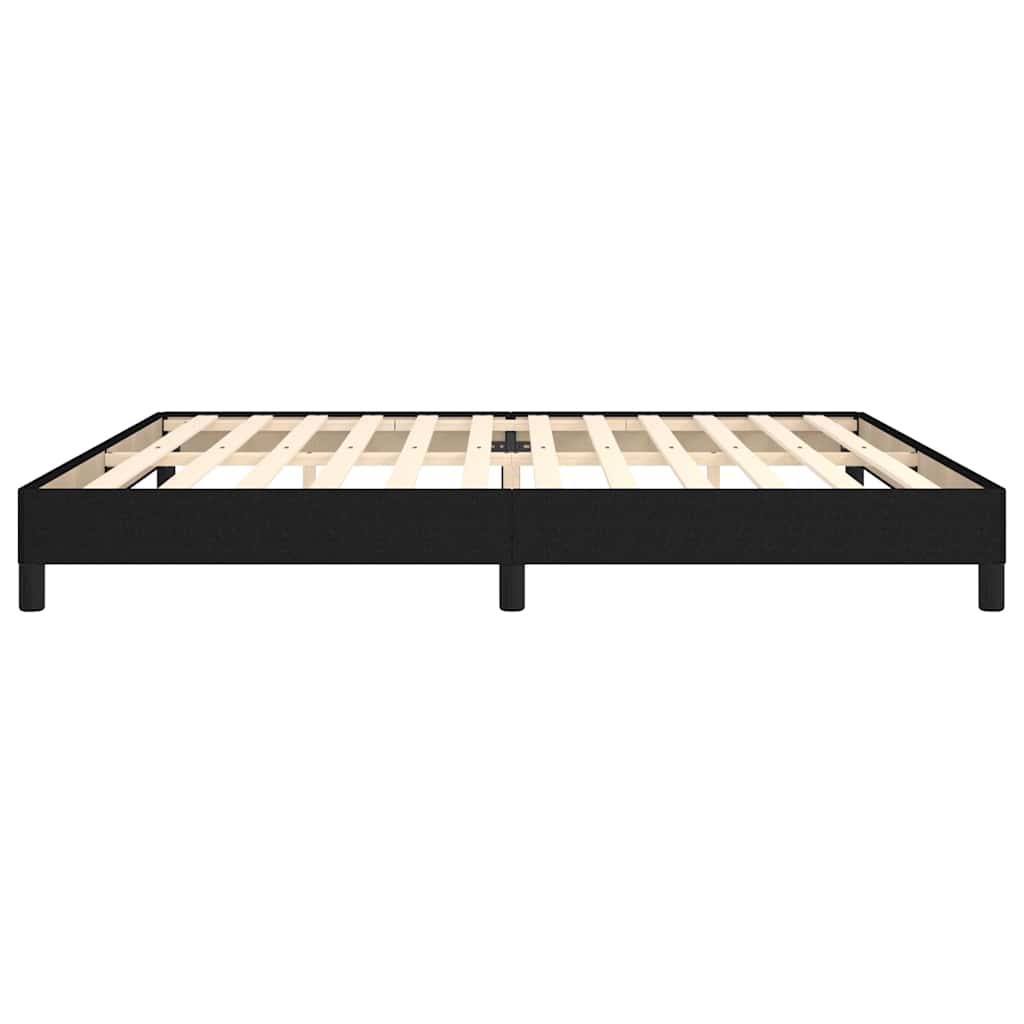 Giroletto senza Materasso Nero 200x200 cm in Tessuto
