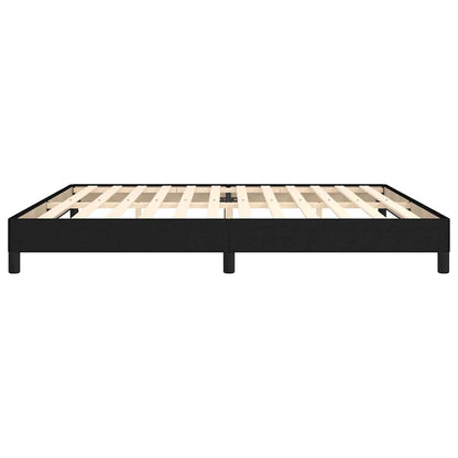 Giroletto senza Materasso Nero 200x200 cm in Tessuto