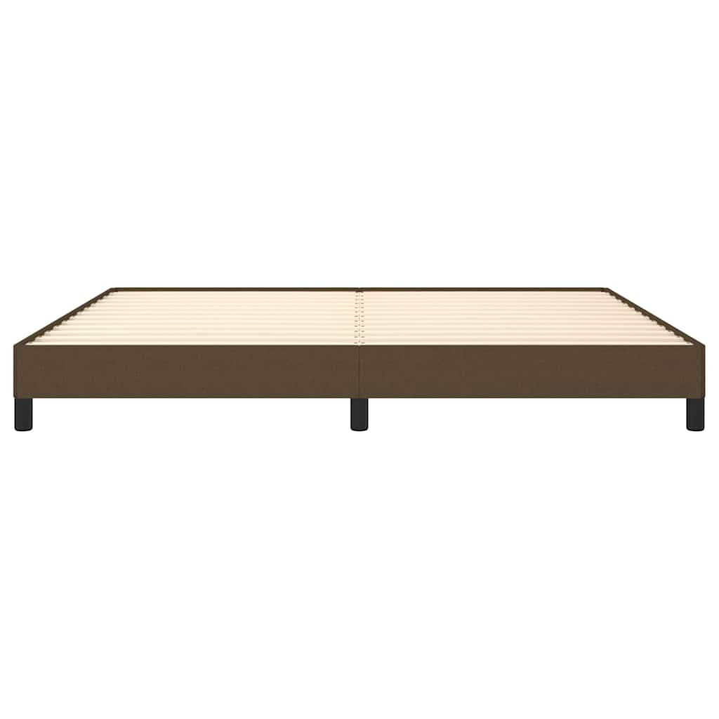 Giroletto senza Materasso Marrone Scuro 200x200 cm in Tessuto