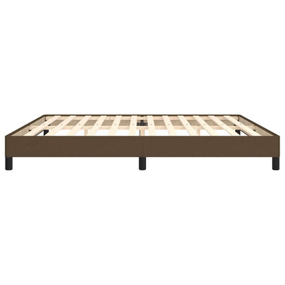 Giroletto senza Materasso Marrone Scuro 200x200 cm in Tessuto