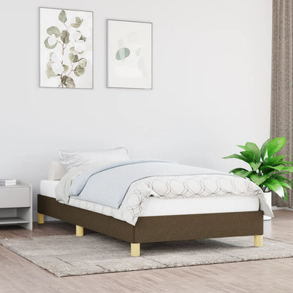 Giroletto senza Materasso Marrone Scuro 90x190 cm Tessuto