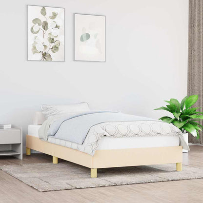 Giroletto senza Materasso Crema 90x190 cm in Tessuto