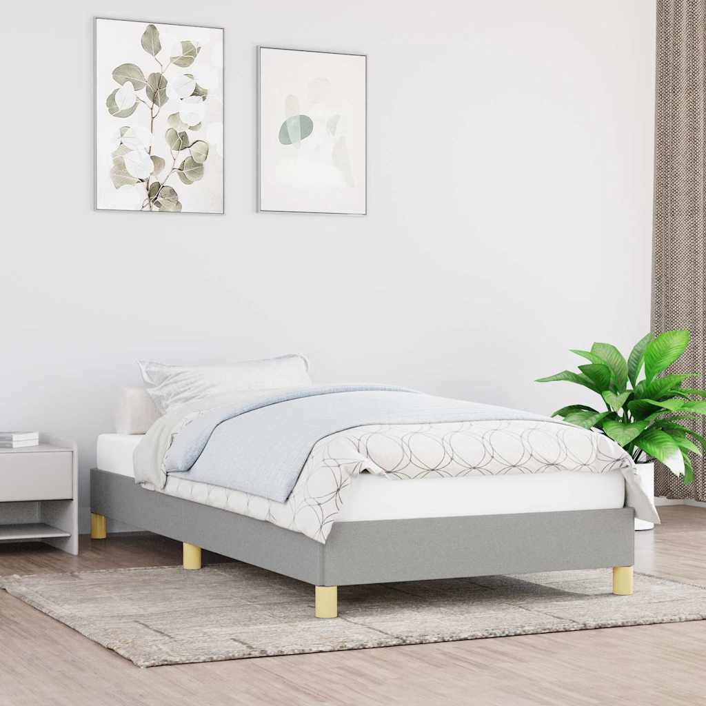 Giroletto senza Materasso Grigio Chiaro 90x200 cm Tessuto
