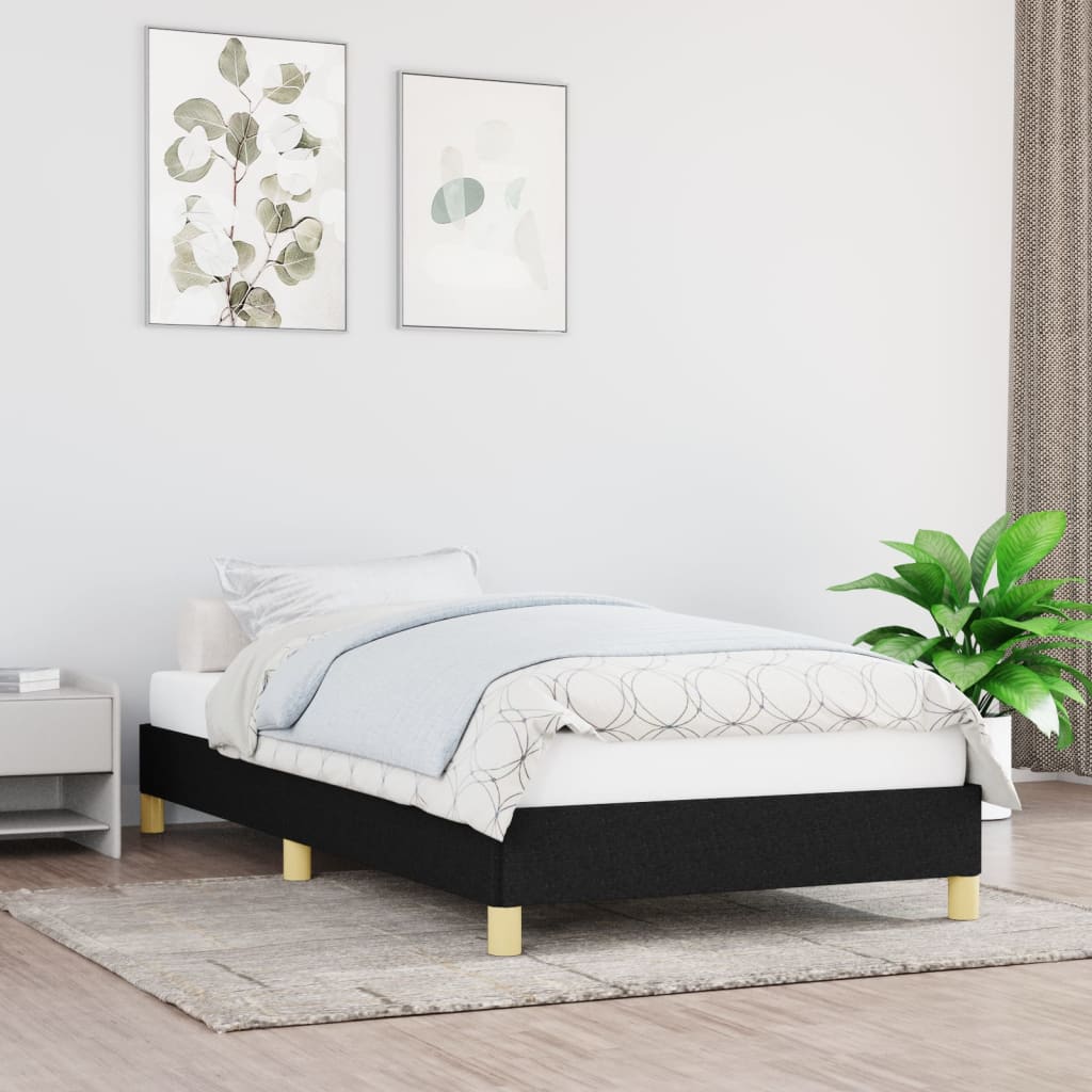 Giroletto senza Materasso Nero 90x200 cm in Tessuto | homemem39