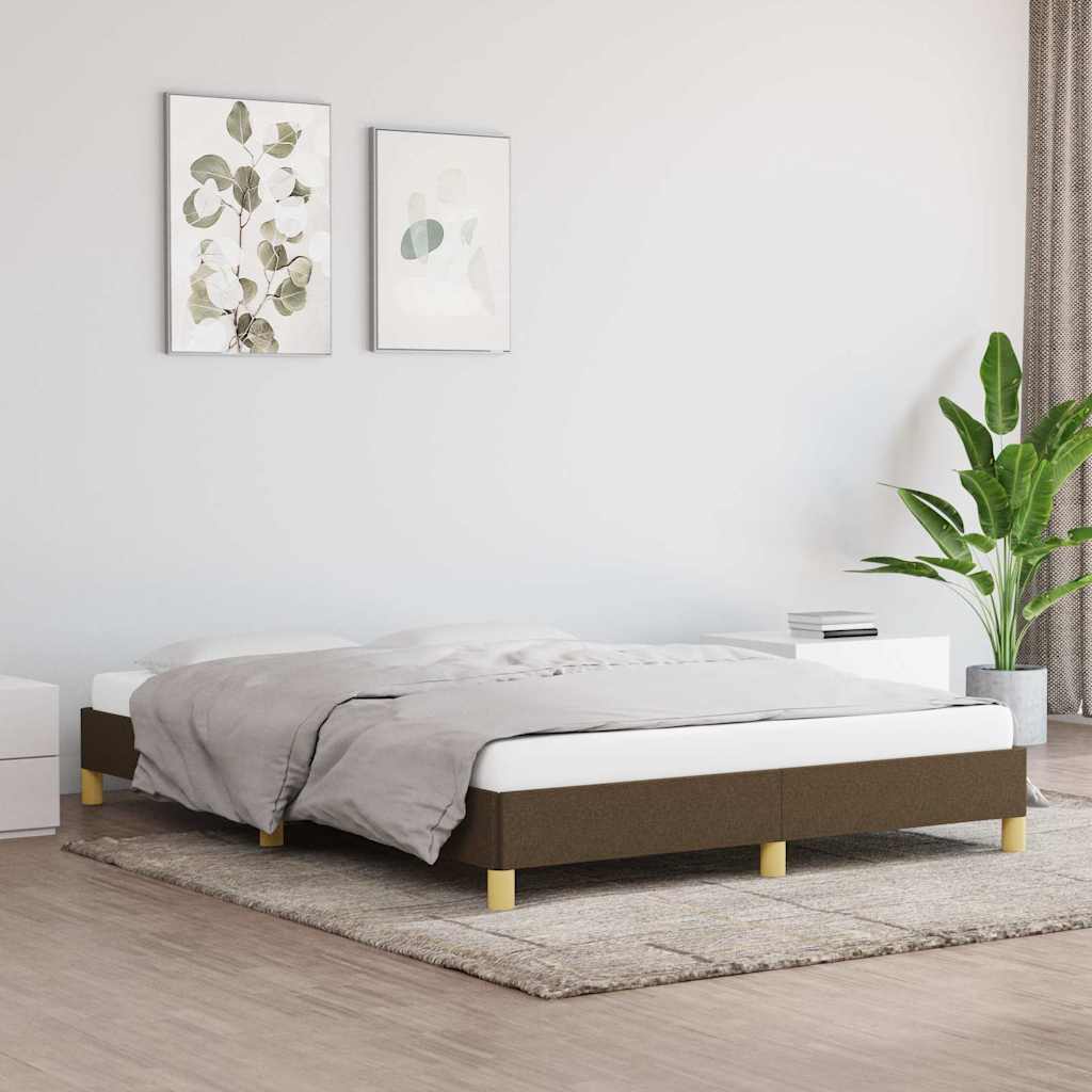Giroletto senza Materasso Marrone Scuro 140x190 cm Tessuto