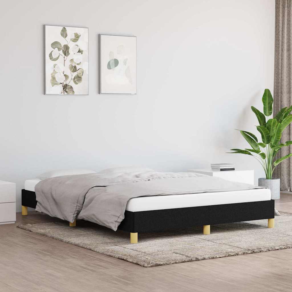 Giroletto senza Materasso Nero 140x200 cm in Tessuto