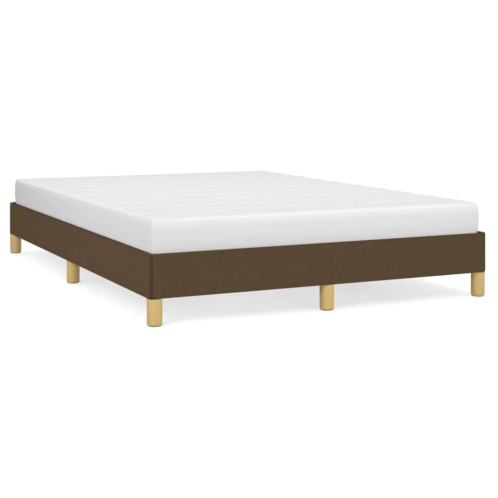 Giroletto senza Materasso Marrone Scuro 140x200 cm Tessuto