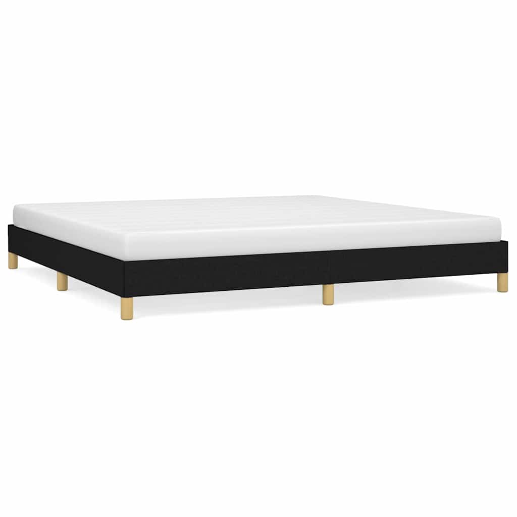 Giroletto senza Materasso Nero 200x200 cm in Tessuto