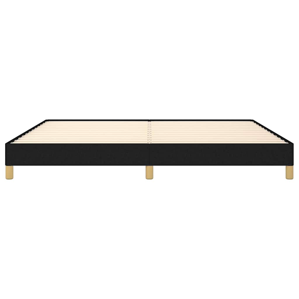 Giroletto senza Materasso Nero 200x200 cm in Tessuto
