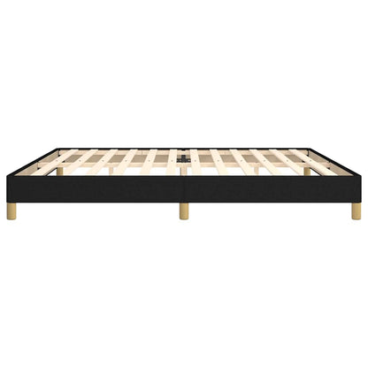 Giroletto senza Materasso Nero 200x200 cm in Tessuto