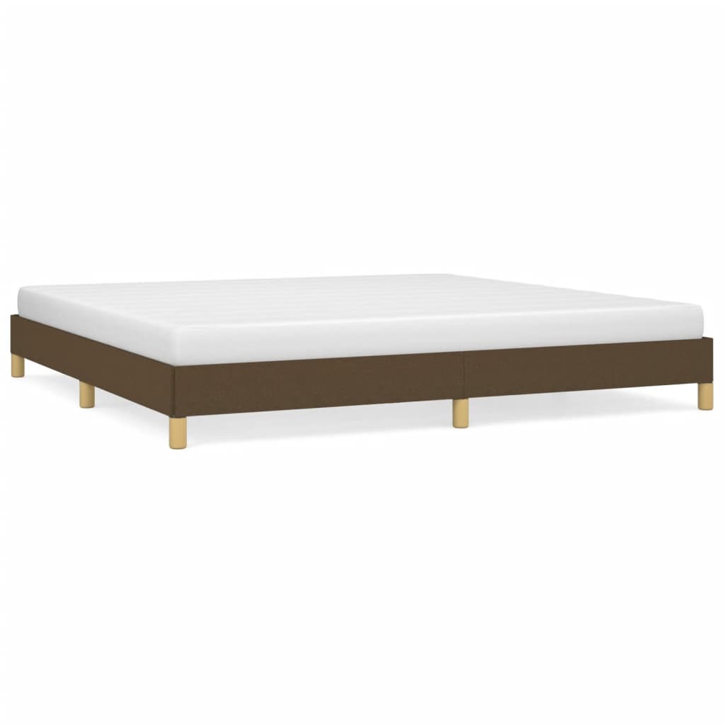 Giroletto senza Materasso Marrone Scuro 200x200 cm in Tessuto | homemem39