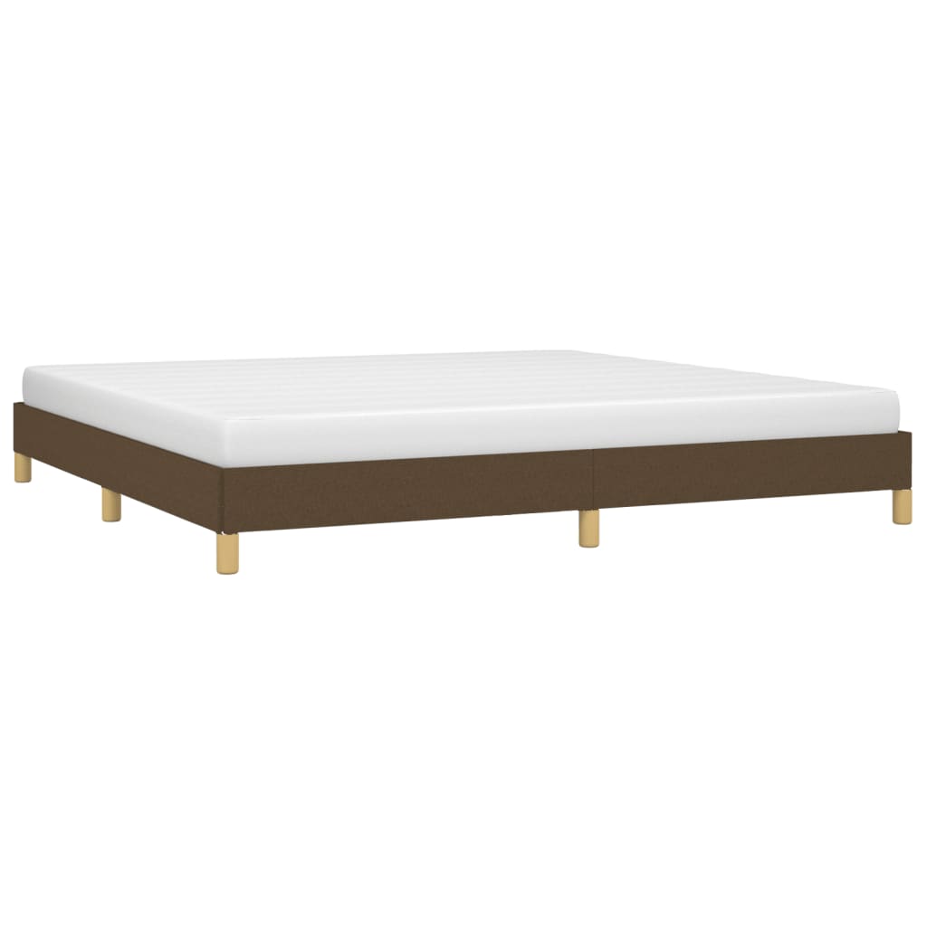Giroletto senza Materasso Marrone Scuro 200x200 cm in Tessuto | homemem39