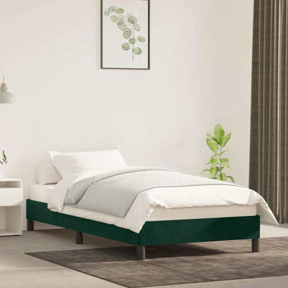 Giroletto senza Materasso Verde Scuro 80x200 cm in Velluto
