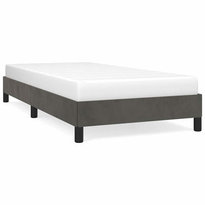 Giroletto senza Materasso Grigio Scuro 90x190 cm Velluto