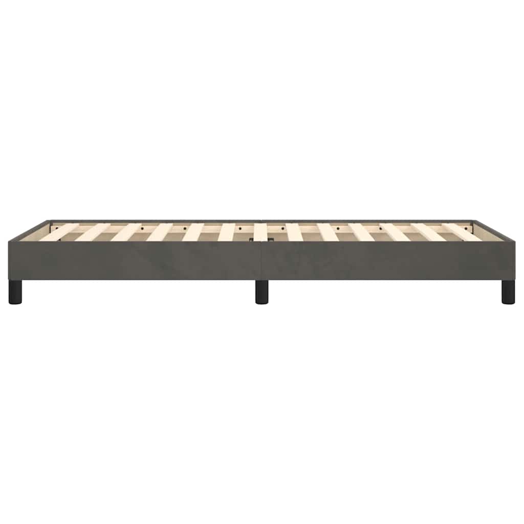 Giroletto senza Materasso Grigio Scuro 90x190 cm Velluto